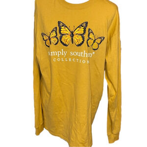 Simply Southern Become the Change Butterfly Monarch Long Sleeve T-Shirt L